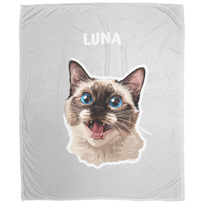 Custom Cat Fleece Blanket