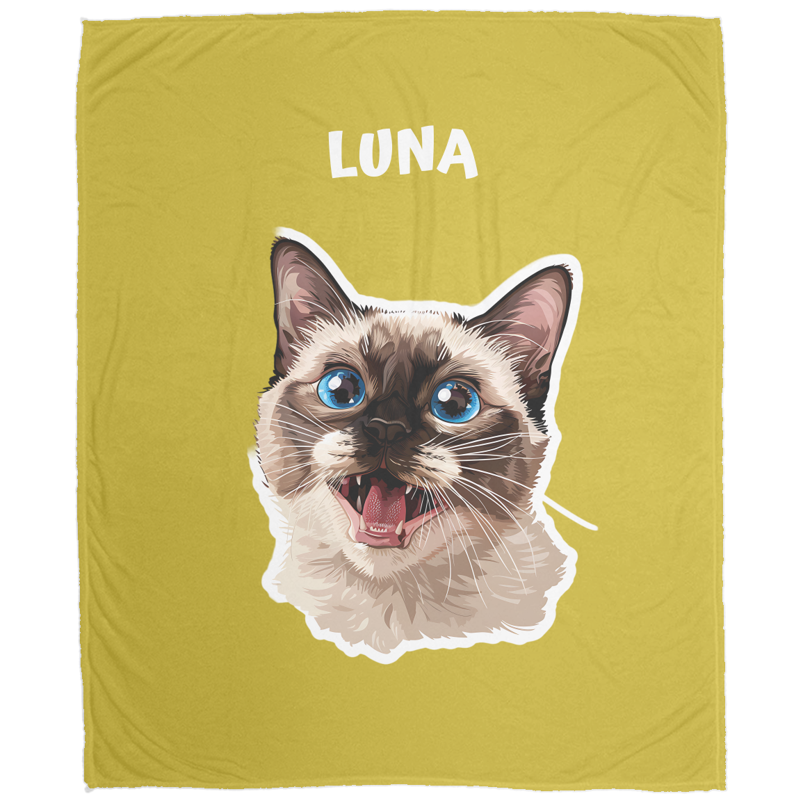 Custom Cat Fleece Blanket