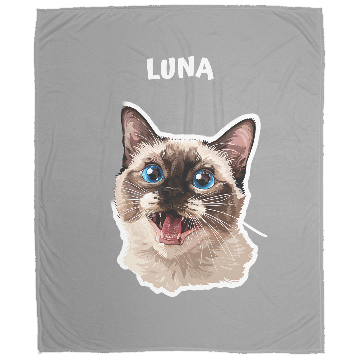Custom Cat Fleece Blanket