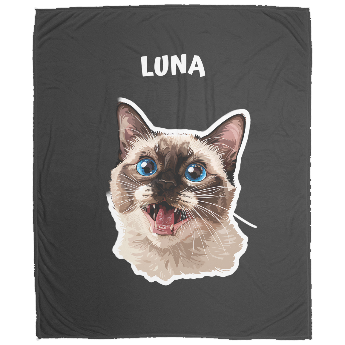 Custom Cat Fleece Blanket