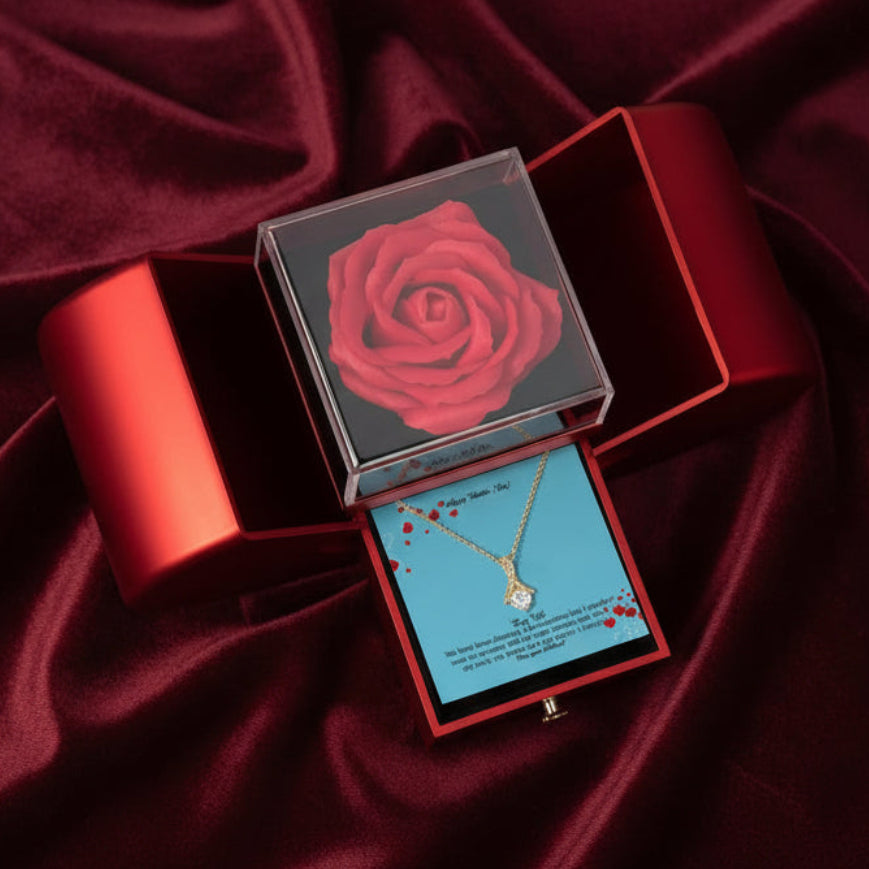 Alluring Beauty Necklace with Personalized Message Card + BOX