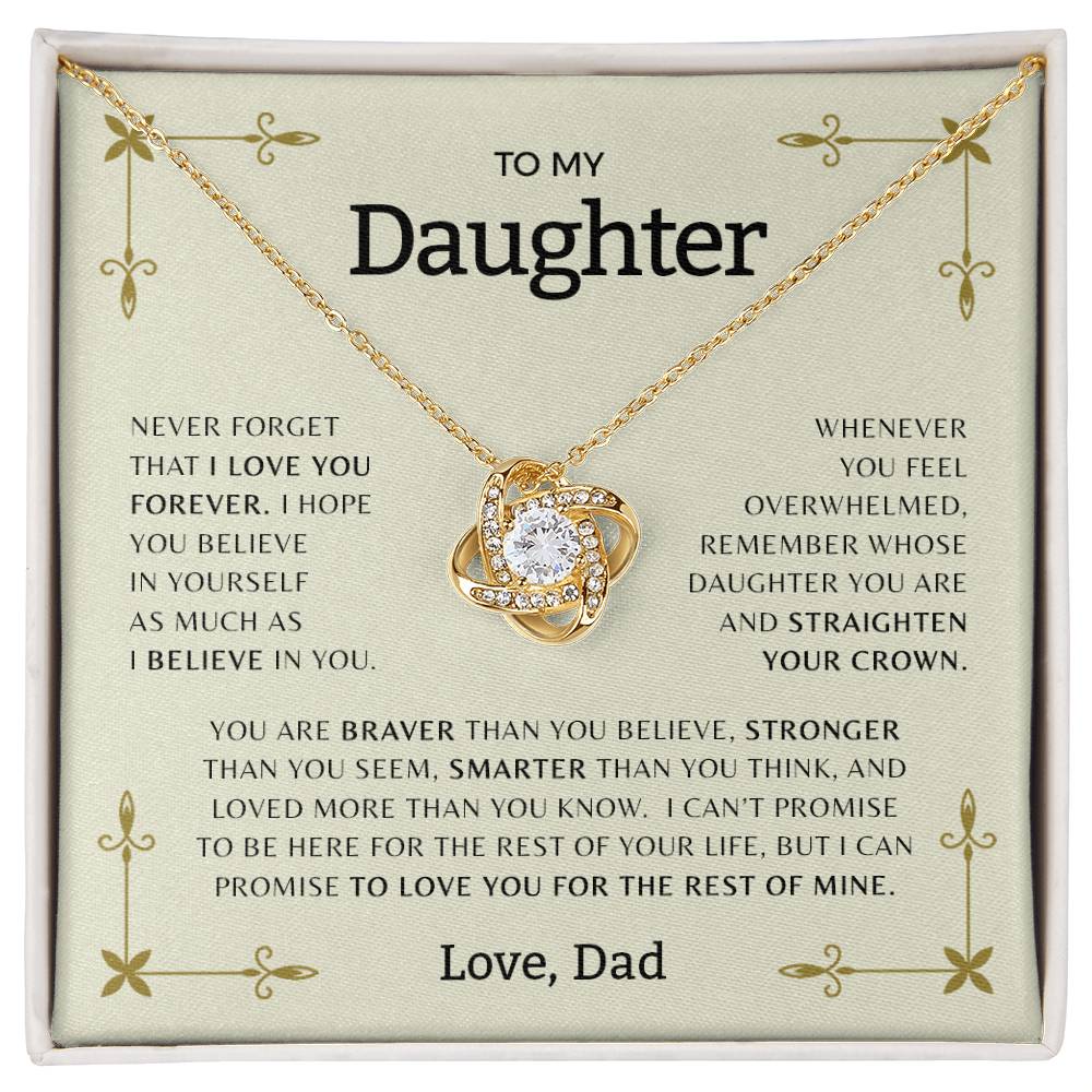 To My Daughter | Love Knot Necklace
