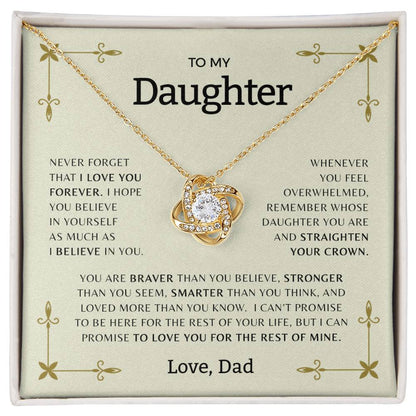To My Daughter | Love Knot Necklace