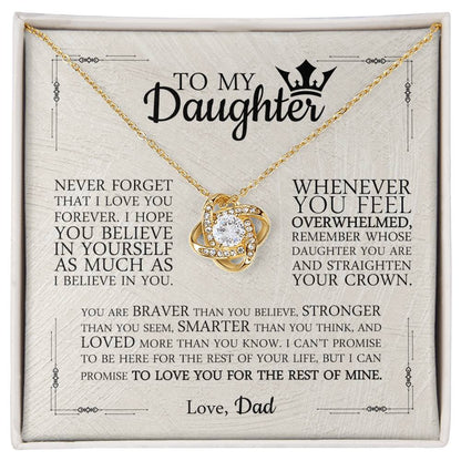 To My Daughter | Love Knot Necklace Crown