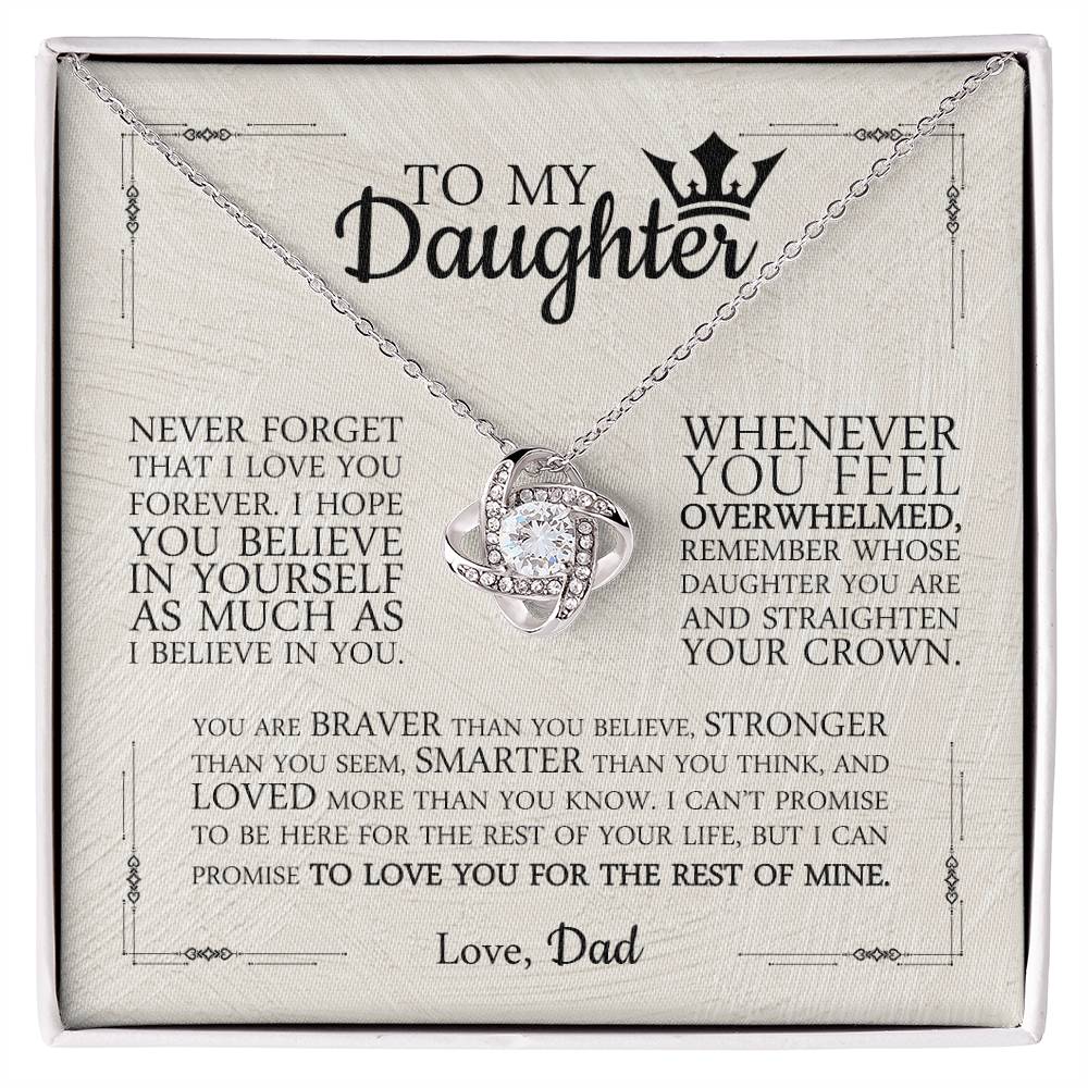 To My Daughter | Love Knot Necklace Crown