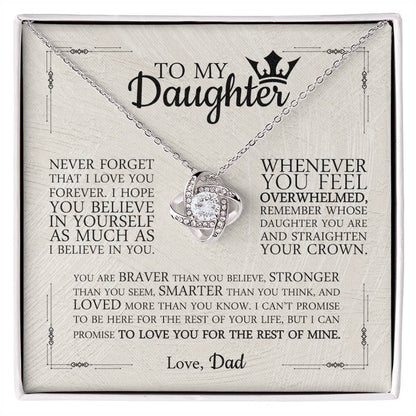 To My Daughter | Love Knot Necklace Crown