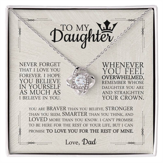 To My Daughter | Love Knot Necklace Crown