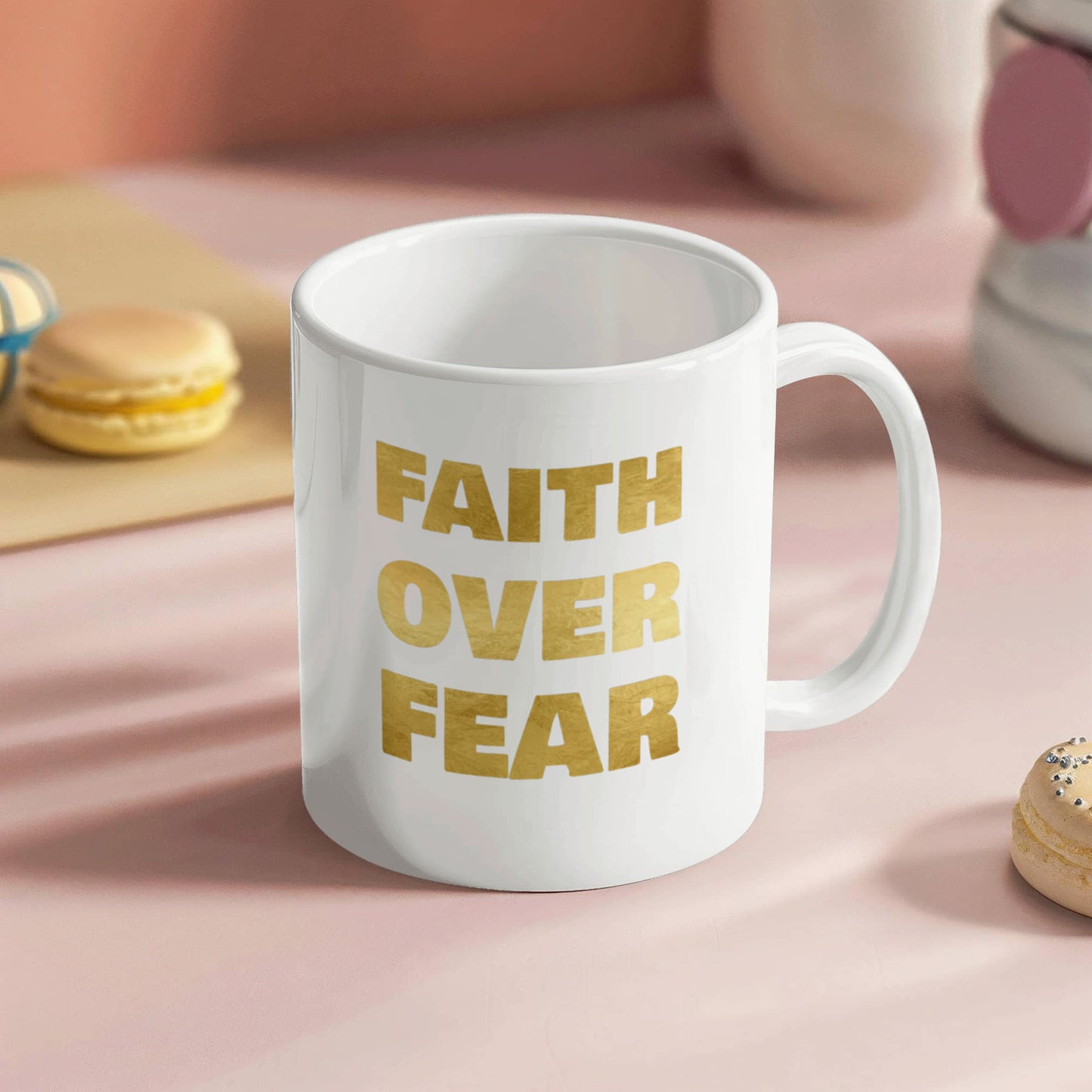 Faith Over Fear | White Ceramic Mug