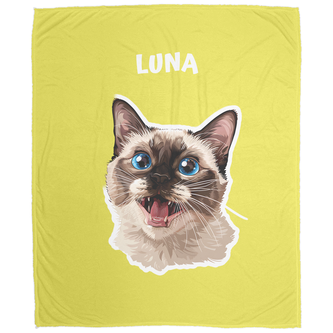 Custom Cat Fleece Blanket