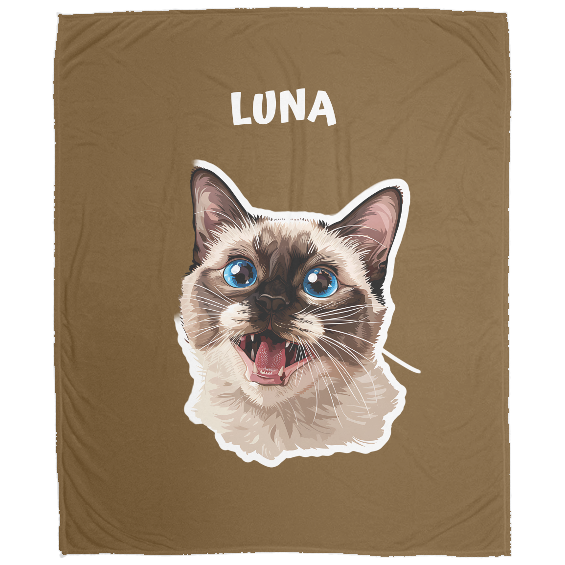 Custom Cat Fleece Blanket